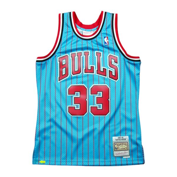 Maillot sans manches homme bleu Mitchell and Ness Equipe Bulls de Chicago QWE0309