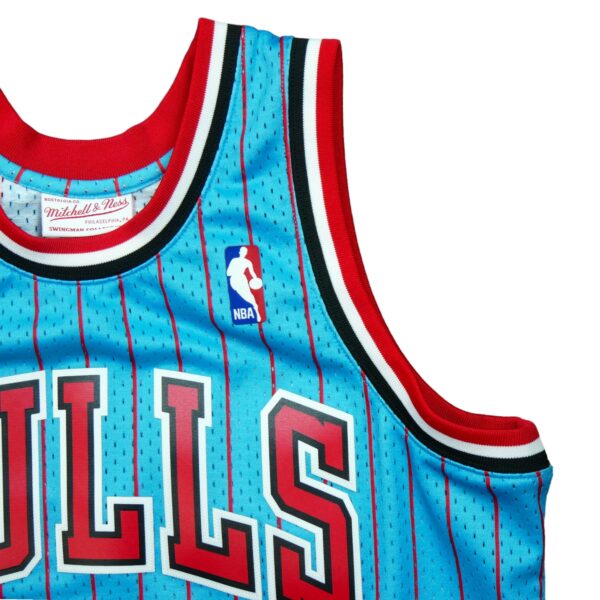 Maillot sans manches homme bleu Mitchell and Ness Equipe Bulls de Chicago QWE0309