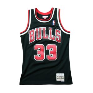 Maillot sans manches homme noir Mitchell and Ness Equipe Bulls de Chicago QWE3497