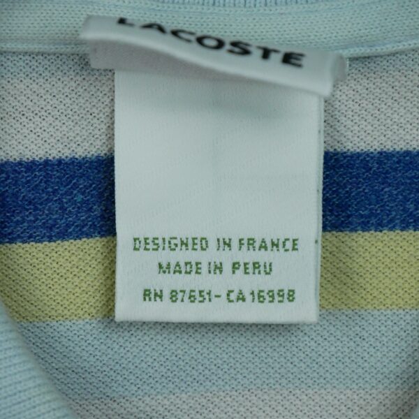Polo manches courtes homme blanc Lacoste Motif a rayures Col Polo QWE0571