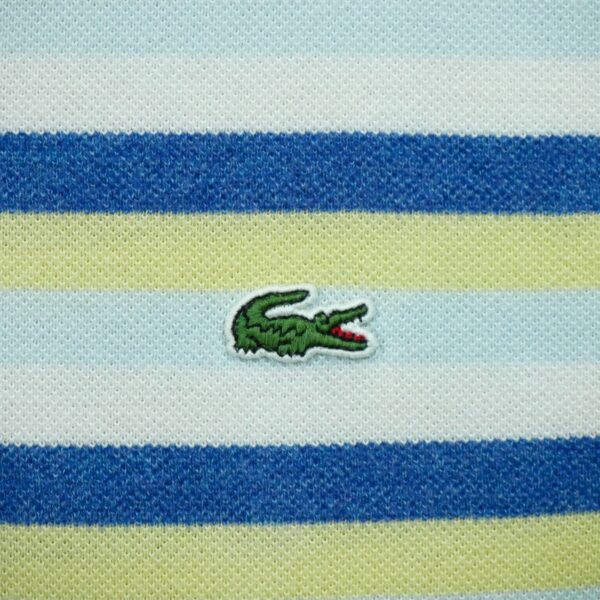 Polo manches courtes homme blanc Lacoste Motif a rayures Col Polo QWE0571