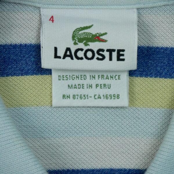 Polo manches courtes homme blanc Lacoste Motif a rayures Col Polo QWE0571