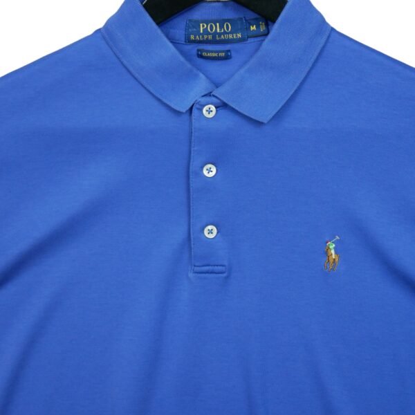 Polo manches courtes homme bleu Polo Ralph Lauren Col Rond QWE0547