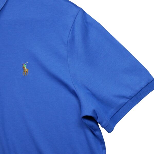 Polo manches courtes homme bleu Polo Ralph Lauren Col Rond QWE0547