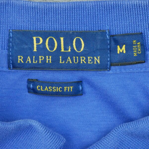 Polo manches courtes homme bleu Polo Ralph Lauren Col Rond QWE0547