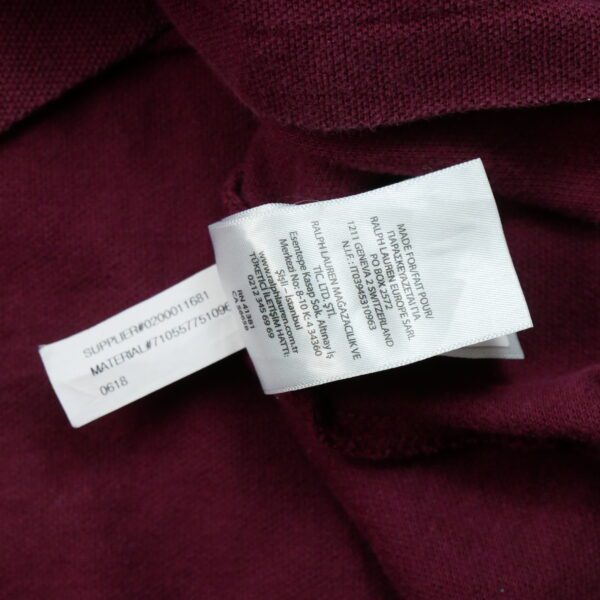 Polo manches courtes homme bordeaux Polo Ralph Lauren Col Polo QWE0590