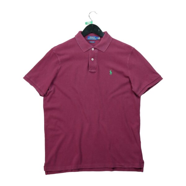 Polo manches courtes homme bordeaux Polo Ralph Lauren Col Polo QWE0590