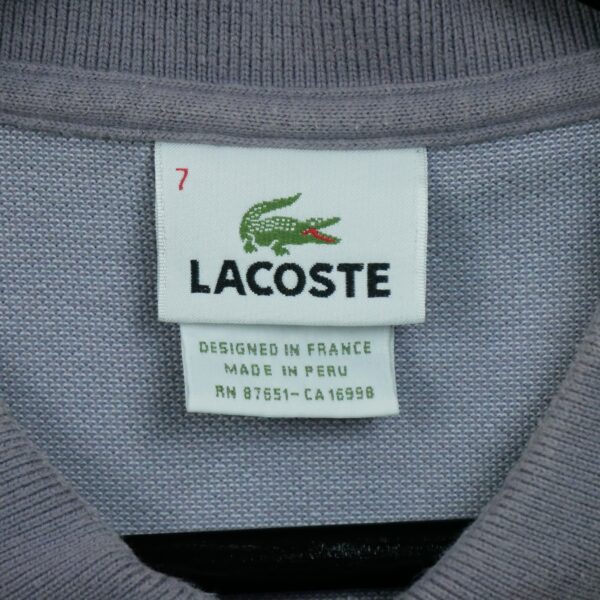 Polo manches courtes homme gris Lacoste Col Rond QWE0393