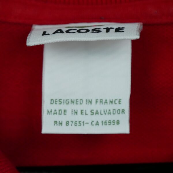 Polo manches courtes homme rouge Lacoste Col Rond QWE3794