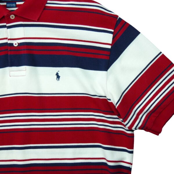 Polo manches courtes homme rouge Polo Ralph Lauren Motif a rayures Col Polo QWE0585