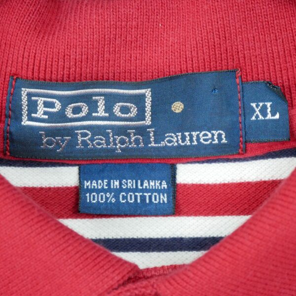 Polo manches courtes homme rouge Polo Ralph Lauren Motif a rayures Col Polo QWE0585