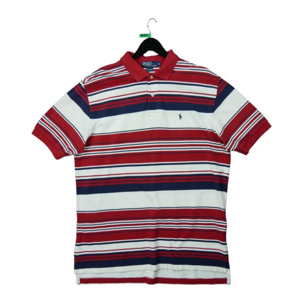 Polo manches courtes homme rouge Polo Ralph Lauren Motif a rayures Col Polo QWE0585