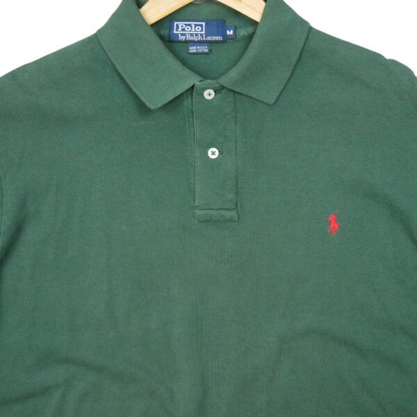 Polo manches courtes homme vert Polo Ralph Lauren Col Rond QWE0400