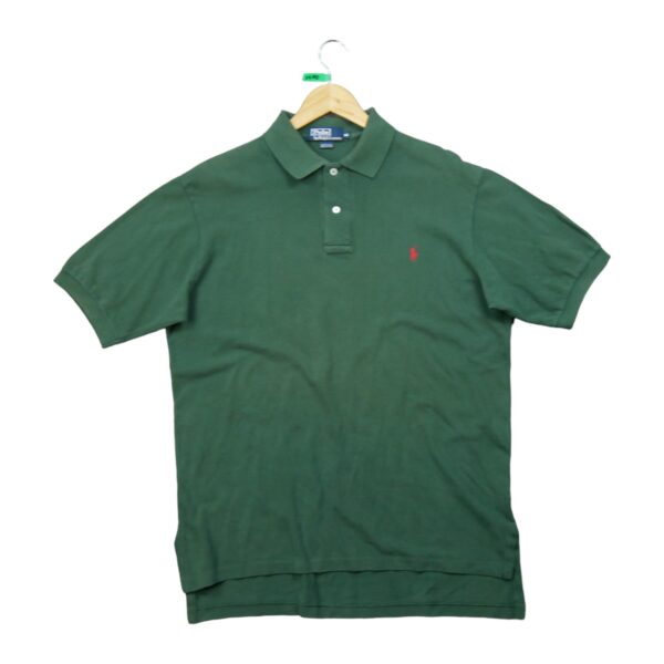 Polo manches courtes homme vert Polo Ralph Lauren Col Rond QWE0400