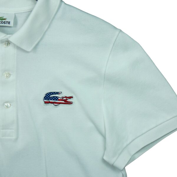 Polo manches courtes femme blanc Lacoste Col Rond QWE3876