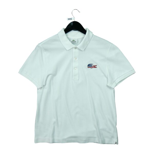 Polo manches courtes femme blanc Lacoste Col Rond QWE3876