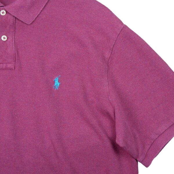 Polo manches courtes homme aubergine Polo Ralph Lauren Col Rond QWE0249