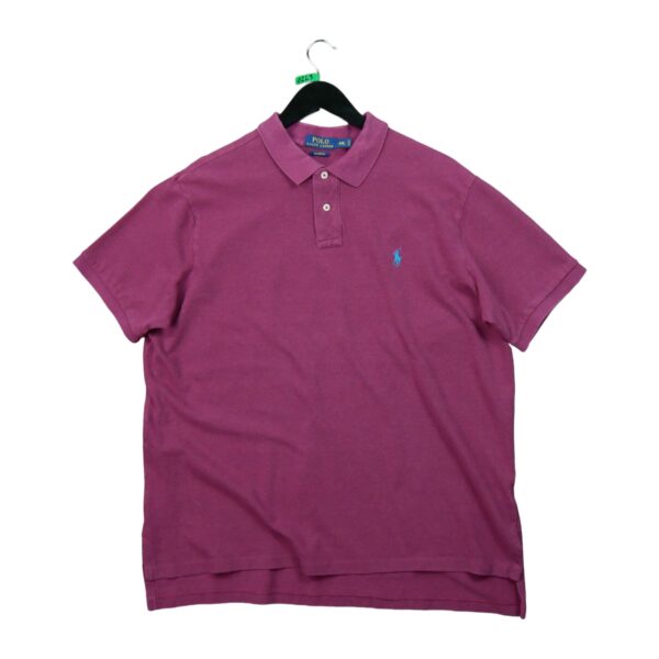 Polo manches courtes homme aubergine Polo Ralph Lauren Col Rond QWE0249