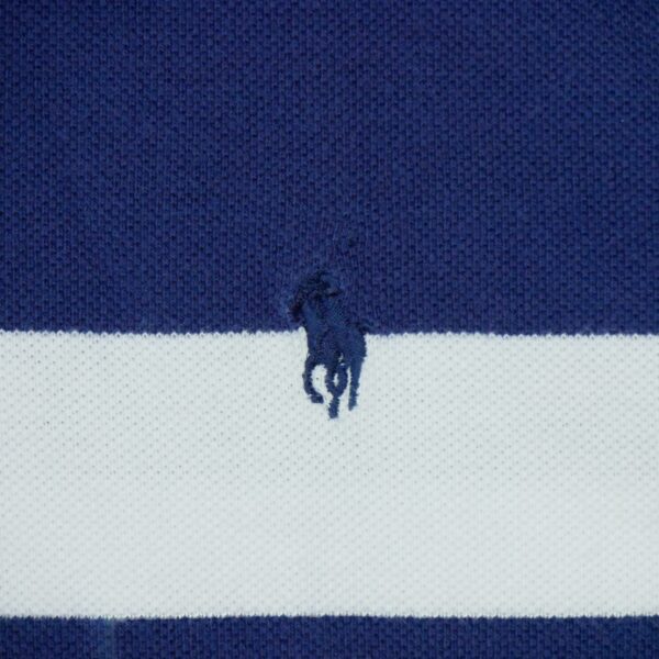 Polo manches courtes homme marine Polo Ralph Lauren Motif a rayures Col Rond QWE0135