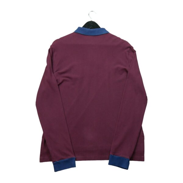 Polo manches longues homme bordeaux Polo Ralph Lauren Col Polo QWE3048