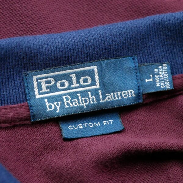 Polo manches longues homme bordeaux Polo Ralph Lauren Col Polo QWE3048