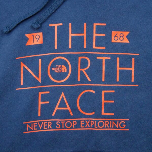 Sweat a capuche homme manches longues marine The North Face Motif imprime Col Rond QWE0456