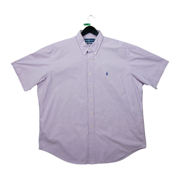 Chemise classiques homme manches courtes rose Polo Ralph Lauren Motif a carreaux QWE0481