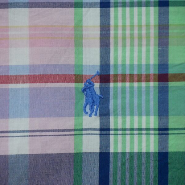 Chemise classiques homme manches courtes rose Polo Ralph Lauren Motif a carreaux QWE1279