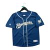 Maillot manches courtes enfant marine Majestic Equipe Brewers de Milwaukee QWE0444