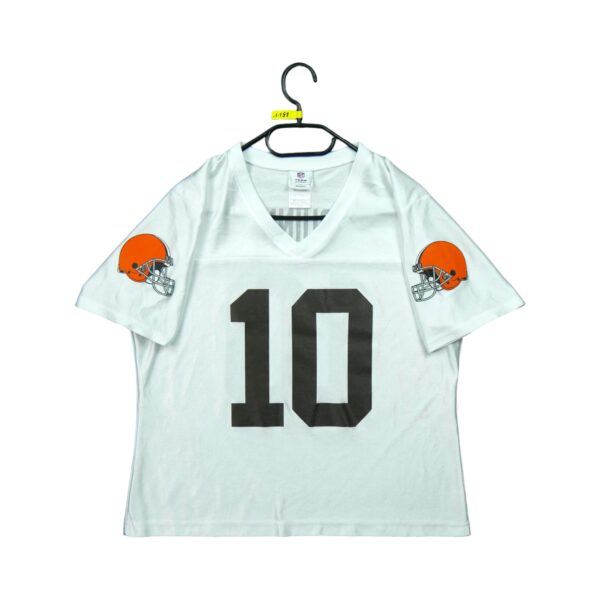 Maillot manches courtes femme blanc NFL Team Apparel Equipe Cleveland Browns QWE1151