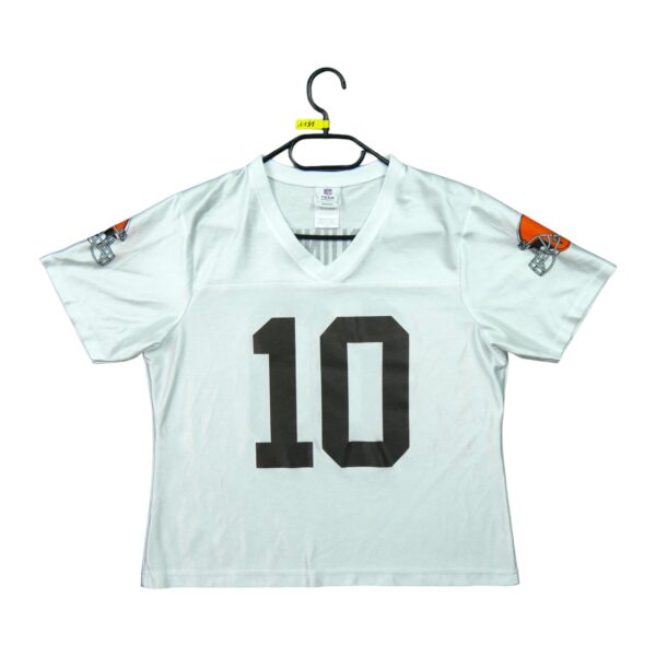 Maillot manches courtes femme blanc NFL Team Apparel Equipe Cleveland Browns QWE1151