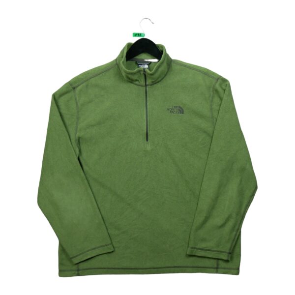 Pull polaires homme manches longues vert The North Face Col Montant QWE0139