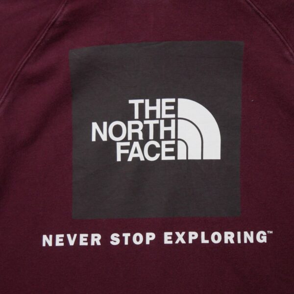 Sweat a capuche femme manches longues bordeaux The North Face Motif imprime Col Rond QWE0303