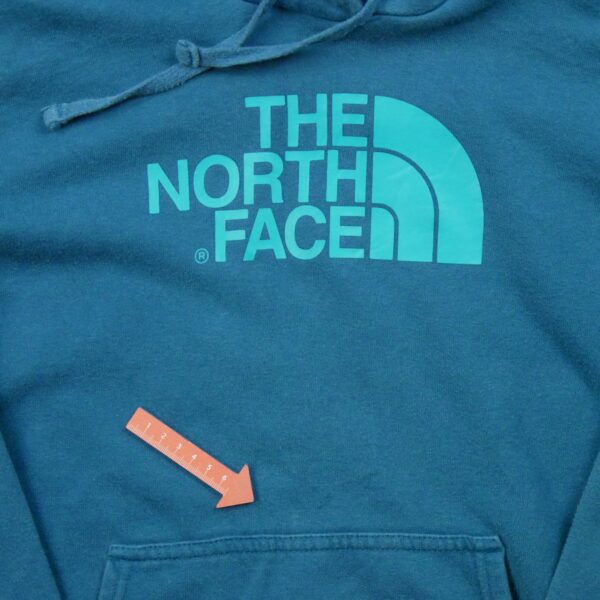 Sweat a capuche femme manches longues turquoise The North Face Motif imprime Col Rond QWE1531