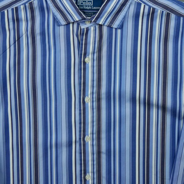 Chemise classiques homme manches longues bleu Polo Ralph Lauren Motif a rayures QWE1207