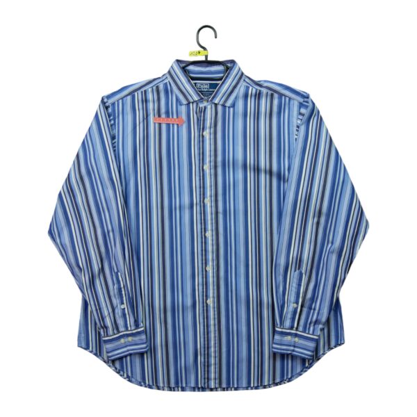 Chemise classiques homme manches longues bleu Polo Ralph Lauren Motif a rayures QWE1207