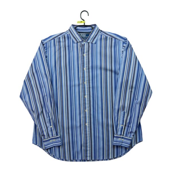 Chemise classiques homme manches longues bleu Polo Ralph Lauren Motif a rayures QWE1207