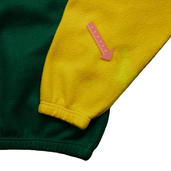 Pull polaires homme manches longues jaune Vintage Col Montant Equipe Green Bay Packers QWE2159