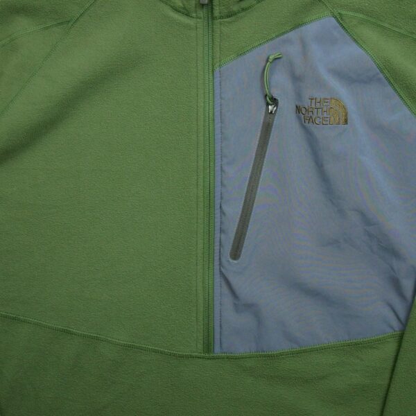 Pull polaires homme manches longues kaki The North Face Col Montant QWE3209