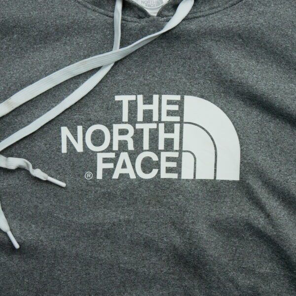 Sweat a capuche homme manches longues gris The North Face Motif imprime Col Rond QWE2254