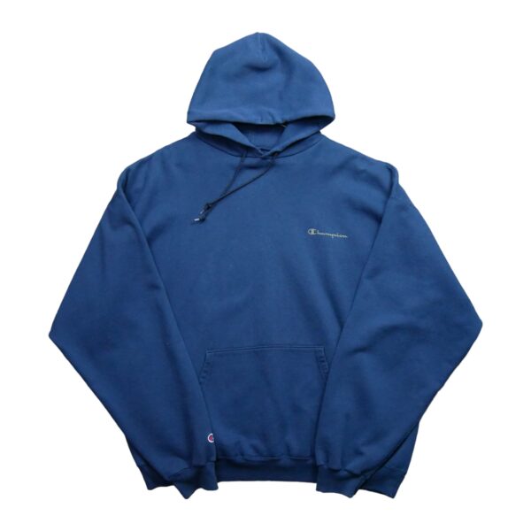 Sweat a capuche homme manches longues marine Champion Col Rond QWE3304