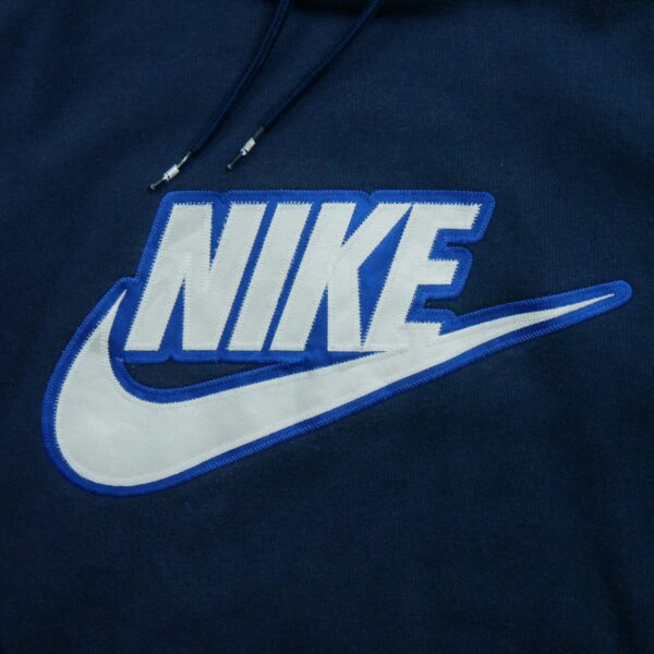 Sweat a capuche homme manches longues marine Nike Motif imprime Col Rond QWE1643
