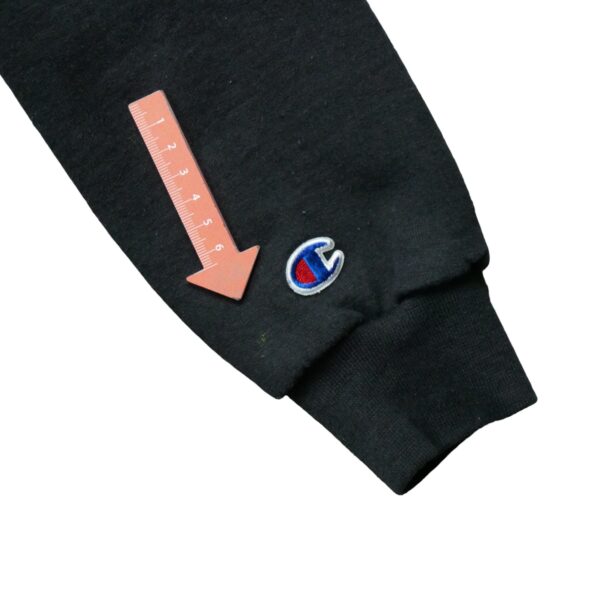 Sweat a capuche homme manches longues noir Champion Motif imprime Col Rond QWE1588