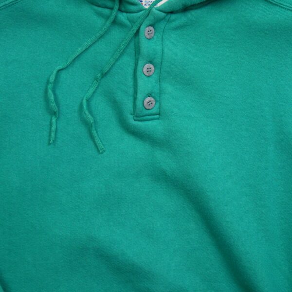 Sweat a capuche homme manches longues turquoise Russell Athletic Col Rond QWE3319