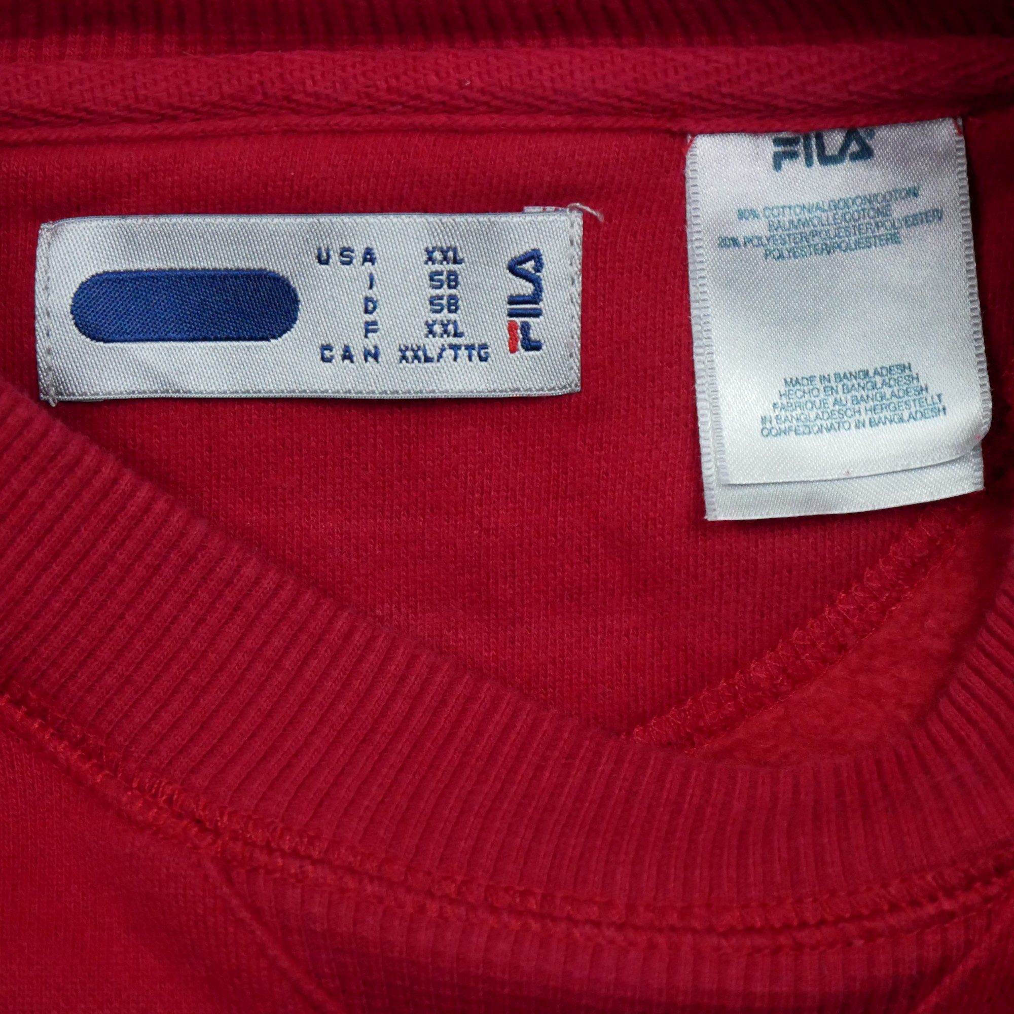 Seconde main Fila Sweat Homme Taille 2XL Rouge Meduza Store