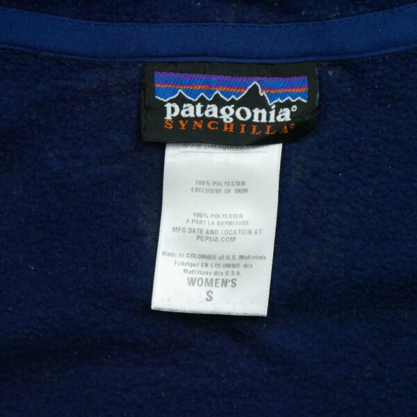 Veste polaires femme manches longues marine Patagonia Col Montant QWE0010