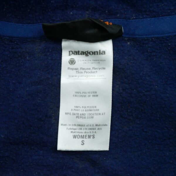 Veste polaires femme manches longues marine Patagonia Col Montant QWE0010