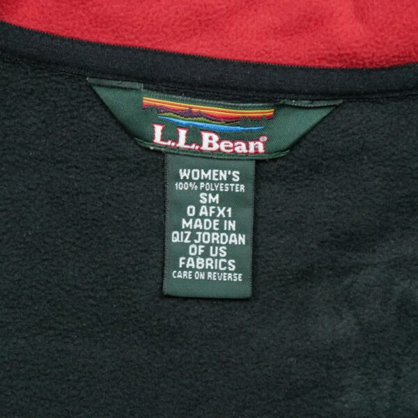 Veste polaires femme manches longues rouge LLBean Col Montant Polartec QWE1069