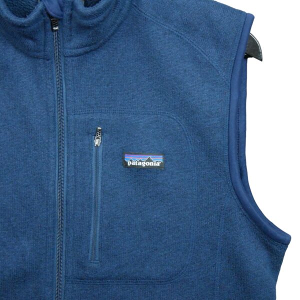 Veste polaires homme sans manches bleu Patagonia Col Montant QWE3163