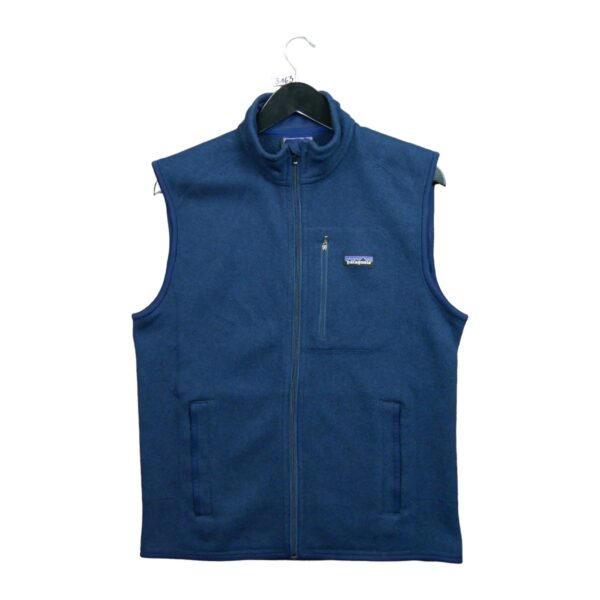Veste polaires homme sans manches bleu Patagonia Col Montant QWE3163